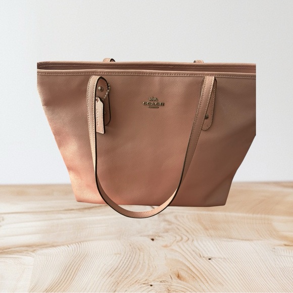 Coach pinkish  Leather Tote Bag EUC bought @ coach not outlet - Picture 1 of 16